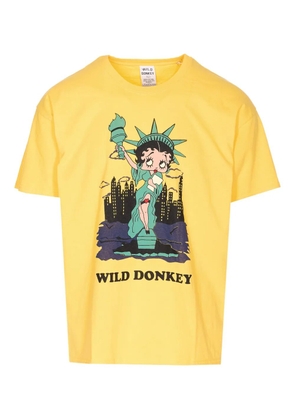 Wild Donkey Betty Liberty print T-shirt - Yellow