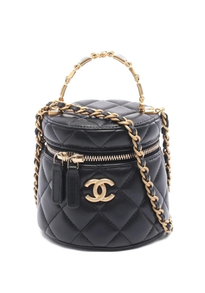 CHANEL Pre-Owned 2021 matelassé vanity tote bag - Black
