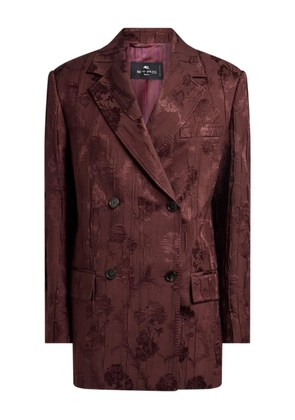 ETRO floral-print double-breasted jacket - Red