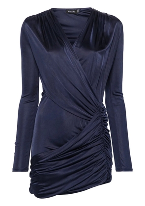 Atlein asymmetric mini dress - Blue