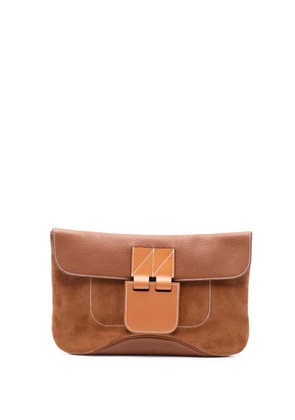 Hermès Pre-Owned 2016 Doblis and Swift Clemence Virevolte 35 clutch bag - Brown