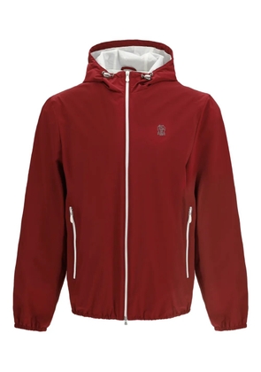 Brunello Cucinelli hooded zip-up jacket - Red