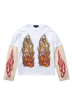 Who Decides War long-sleeve graphic T-shirt - White