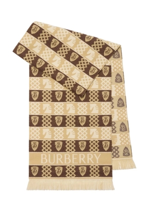 Burberry logo-jacquard scarf - Neutrals