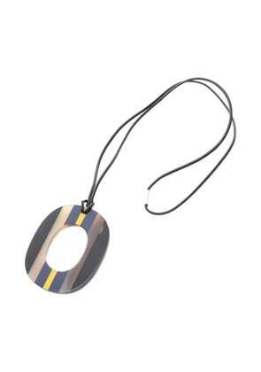 Hermès Pre-Owned 1910s Ismu striped necklace - Black