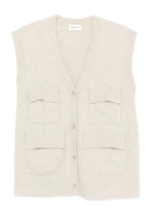 P.A.R.O.S.H. buttoned sleeveless cardigan - Neutrals