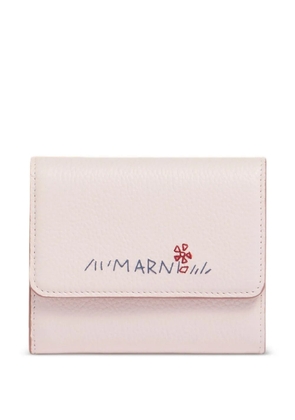Marni gusseted-embroidered wallet - Pink