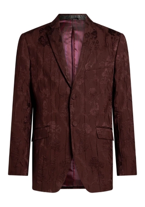 ETRO pleated floral-pattern jacket - Red