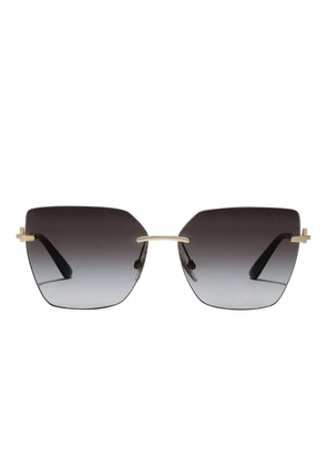 Dolce & Gabbana Eyewear DG Flip logo sunglasses - Gold