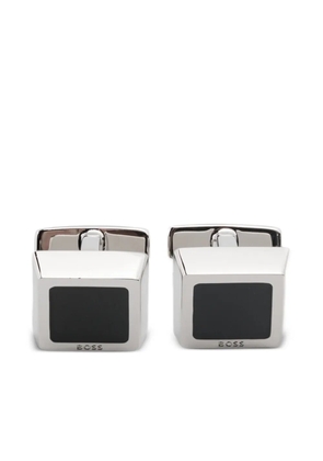 BOSS logo-engraved cufflinks - Silver