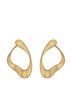 Fernando Jorge 18K yellow gold medium Stream Lines loop earrings