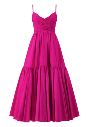 Giambattista Valli gathered-detail flared maxi dress - Pink