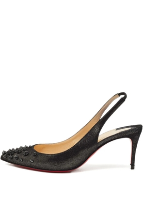 Christian Louboutin Pre-Owned Drama Spikes suede slingback pumps - Black