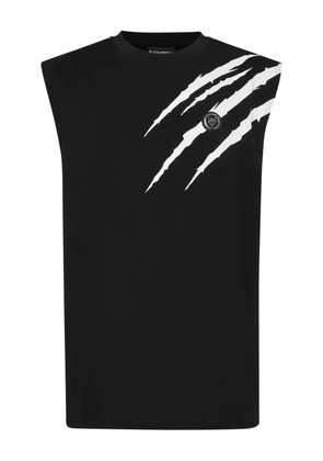 Plein Sport logo-print tank top - Black