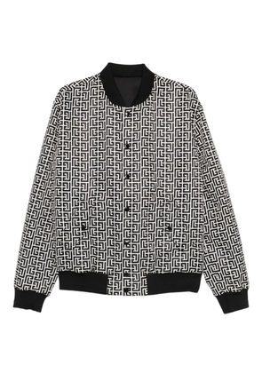 Balmain reversible patterned bomber jacket - White
