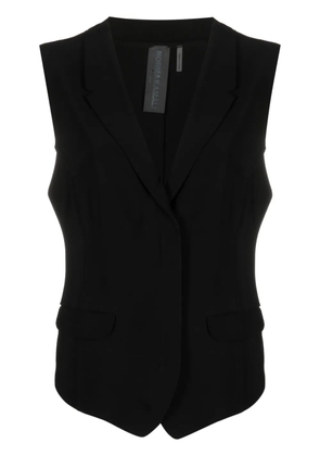 Norma Kamali notched-lapel vest - Black