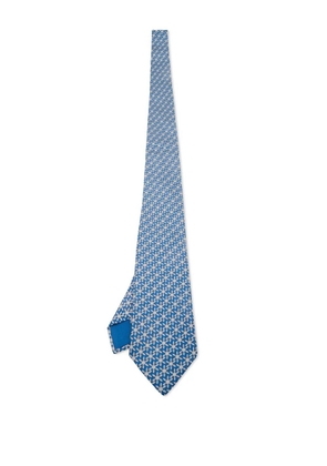 Hermès Pre-Owned silk printed tie - Blue