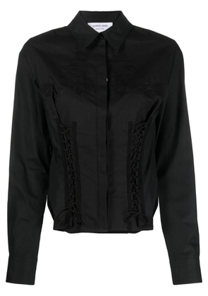Marine Serre Regenerated Household corset shirt - Black