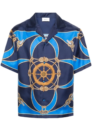 Bally graphic-print silk shirt - Blue