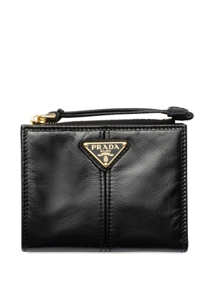Prada textured leather zip wallet - Black