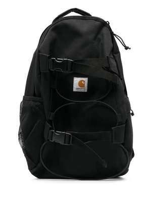 Carhartt WIP logo-patch zip-up backpack - Black