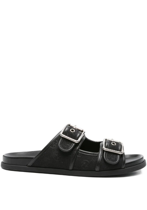 Gucci double-buckle leather sandals - Black