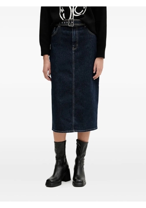 HUGO belted denim midi skirt - Blue