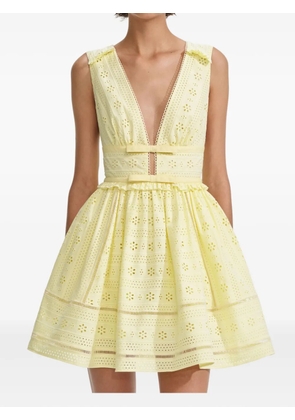 Self-Portrait cotton dress - Yellow