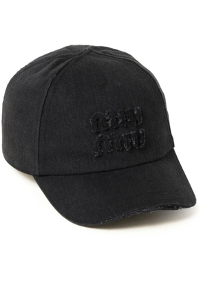 Miu Miu Denim baseball cap - Black