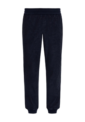 Versace textured-cuff trousers - Blue