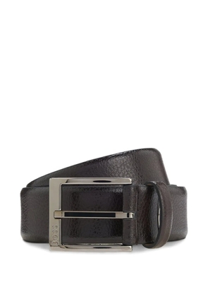 BOSS textured buckle belt - Brown