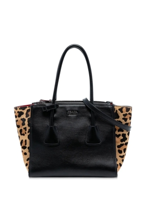 Prada Pre-Owned 2000-2025 Glace Calf Ponyhair Twin Pocket satchel - Black