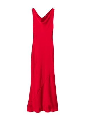 Norma Kamali cowl-neck draped maxi dress - Red