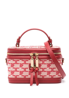 Elisabetta Franchi Monogram Travel make up bag - Pink