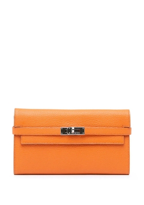 Hermès Pre-Owned 2012 Chevre Mysore Kelly Longue Wallet long wallets - Orange