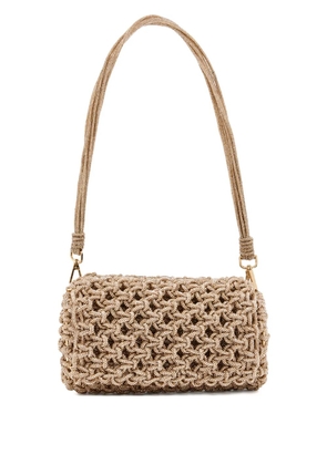 Hibourama Clarabella embellished shoulder bag - Neutrals