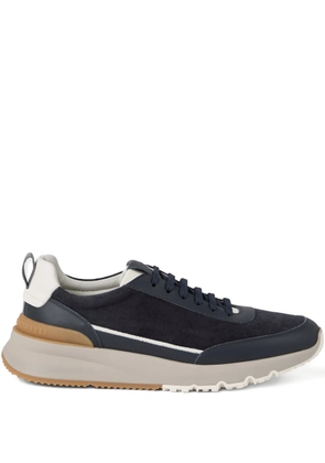 Brunello Cucinelli lace-up suede sneakers - Blue