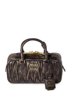 Miu Miu Arcadie matelassé leather tote bag - Brown