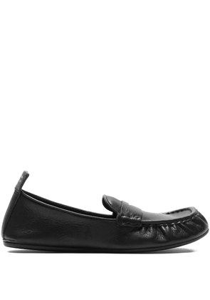 Acne Studios penny-slot leather loafers - Black