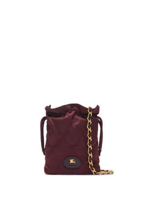 Burberry quilted chain-strap mini bucket bag - Red