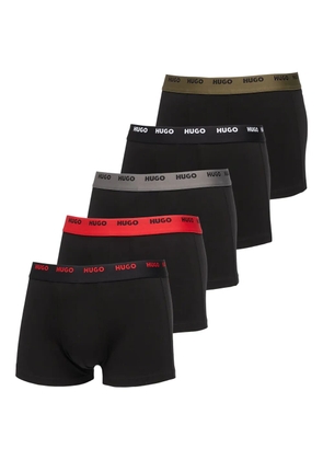 HUGO logo-waistband boxers (pack of five) - Black