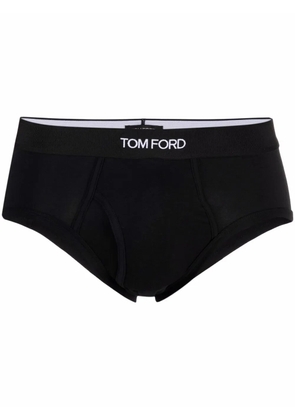 TOM FORD logo-waistband briefs - Black
