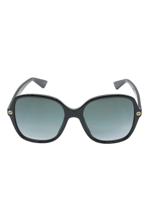 Gucci Pre-Owned round-frame logo-detail sunglasses - Black