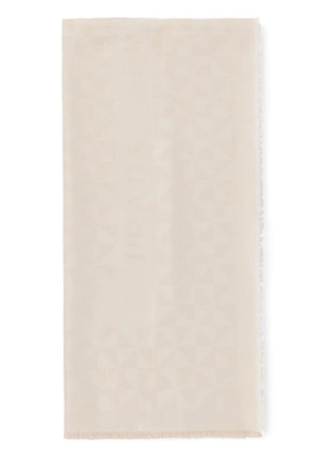 Prada logo-jacquard scarf - Neutrals