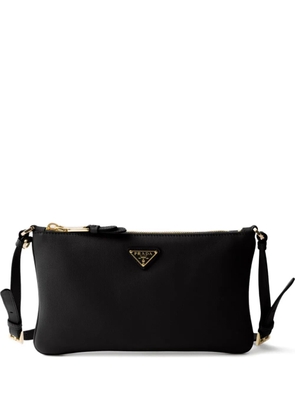 Prada logo leather cross body - Black