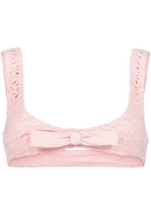 Giambattista Valli bow-detai lace bikini - Pink