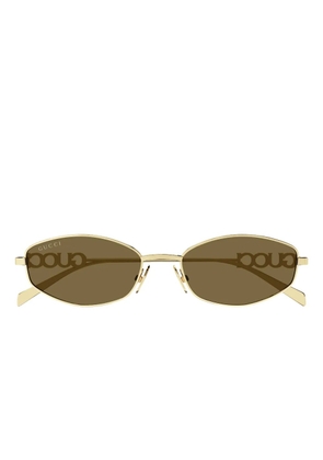 Gucci Eyewear oval-frame sunglasses - Gold