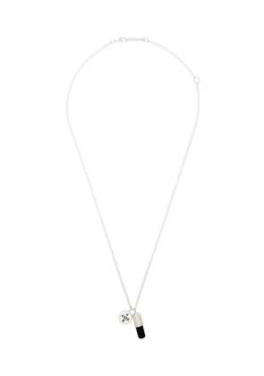 AMBUSH pill necklace - SILVER/BLACK
