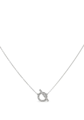 Hermès Pre-Owned 2010's diamond white gold finesse necklace - Silver