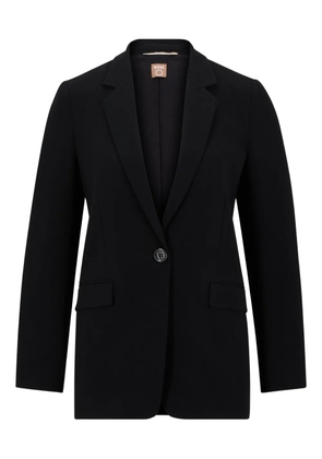 BOSS single-button notched-lapel jacket - Black